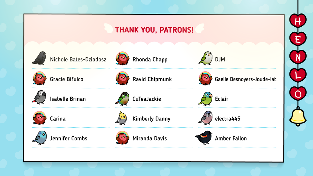Thank you, Patrons!