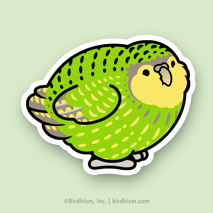 pothe Po the Kakapo Sticker – birdhism