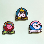 Chubby Bird Hard Enamel Pin Lapel Pin Be Kind Cody The Lovebird And Tiel With It Glitter Scootaloo The Cockatiel